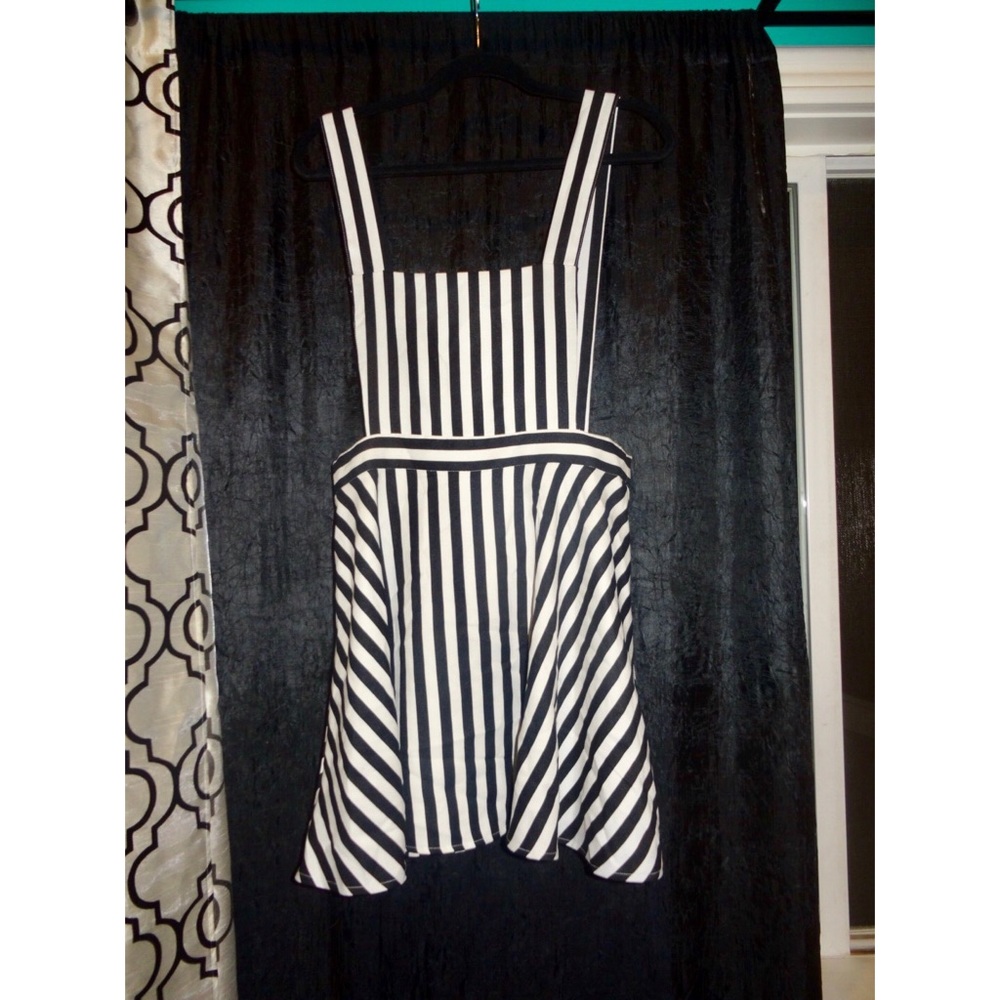 Stripped Overall Skirt